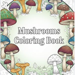 Kolorowanka: "mushrooms coloring book"
