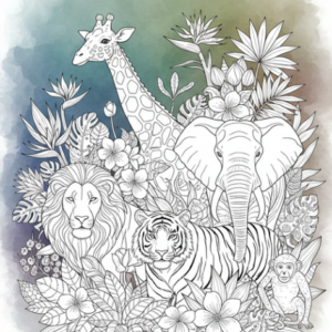 Kolorowanka: "Wild Animals coloring pages"